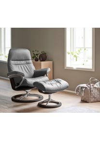 Relaxsessel stressless "Sunrise", grau (grau batick), B:79cm H:103cm T:73cm, Leder BATICK: BATICK ist ein leicht korrigiertes, durchgef&auml;rbtes und genarbtes M&ouml;belleder, bei dem die meisten Unebenheiten und Spuren in der Regel entfernt wurden.;Leder PALOMA: PALOMA ist ein durchgef&auml;rbtes Semianilin-M&ouml;belleder mit nat&uuml;rlicher Narbung.;ROHLEDER Stoff Q2 FARON: Ein fester zuverl&auml;ssiger Boucl&eacute; mit einem 
