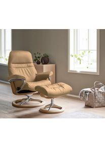 Relaxsessel stressless "Sunrise", beige (sand paloma), B:92cm H:105cm T:80cm, Leder BATICK: BATICK ist ein leicht korrigiertes, durchgef&auml;rbtes und genarbtes M&ouml;belleder, bei dem die meisten Unebenheiten und Spuren in der Regel entfernt wurden.;Leder PALOMA: PALOMA ist ein durchgef&auml;rbtes Semianilin-M&ouml;belleder mit nat&uuml;rlicher Narbung.;ROHLEDER Stoff Q2 FARON: Ein fester zuverl&auml;ssiger Boucl&eacute; mit einem