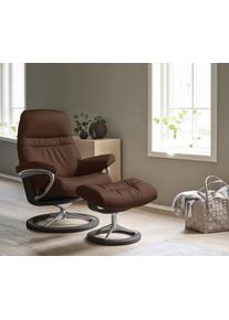 Relaxsessel stressless "Sunrise", braun (malt braun batick), B:83cm H:105cm T:74cm, Leder BATICK: BATICK ist ein leicht korrigiertes, durchgef&auml;rbtes und genarbtes M&ouml;belleder, bei dem die meisten Unebenheiten und Spuren in der Regel entfernt wurden.;Leder PALOMA: PALOMA ist ein durchgef&auml;rbtes Semianilin-M&ouml;belleder mit nat&uuml;rlicher Narbung.;ROHLEDER Stoff Q2 FARON: Ein fester zuverl&auml;ssiger Boucl&eacute; mit