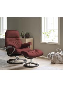 Relaxsessel stressless "Sunrise", rot (cherry paloma), B:79cm H:103cm T:73cm, Leder BATICK: BATICK ist ein leicht korrigiertes, durchgef&auml;rbtes und genarbtes M&ouml;belleder, bei dem die meisten Unebenheiten und Spuren in der Regel entfernt wurden.;Leder PALOMA: PALOMA ist ein durchgef&auml;rbtes Semianilin-M&ouml;belleder mit nat&uuml;rlicher Narbung.;ROHLEDER Stoff Q2 FARON: Ein fester zuverl&auml;ssiger Boucl&eacute; mit einem