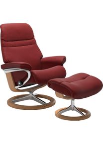 Relaxsessel stressless "Sunrise", rot (cherry paloma), B:79cm H:103cm T:73cm, Leder BATICK: BATICK ist ein leicht korrigiertes, durchgef&auml;rbtes und genarbtes M&ouml;belleder, bei dem die meisten Unebenheiten und Spuren in der Regel entfernt wurden.;Leder PALOMA: PALOMA ist ein durchgef&auml;rbtes Semianilin-M&ouml;belleder mit nat&uuml;rlicher Narbung.;ROHLEDER Stoff Q2 FARON: Ein fester zuverl&auml;ssiger Boucl&eacute; mit einem