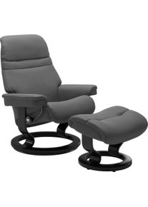 Relaxsessel stressless "Sunrise", grau (grau batick), B:88cm H:103cm T:78cm, Leder BATICK: BATICK ist ein leicht korrigiertes, durchgef&auml;rbtes und genarbtes M&ouml;belleder, bei dem die meisten Unebenheiten und Spuren in der Regel entfernt wurden.;Leder PALOMA: PALOMA ist ein durchgef&auml;rbtes Semianilin-M&ouml;belleder mit nat&uuml;rlicher Narbung.;ROHLEDER Stoff Q2 FARON: Ein fester zuverl&auml;ssiger Boucl&eacute; mit einem 