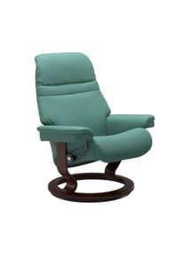 Relaxsessel stressless "Sunrise", gr&uuml;n (aqua gr&uuml;n paloma), B:75cm H:100cm T:73cm, Leder BATICK: BATICK ist ein leicht korrigiertes, durchgef&auml;rbtes und genarbtes M&ouml;belleder, bei dem die meisten Unebenheiten und Spuren in der Regel entfernt wurden.;Leder PALOMA: PALOMA ist ein durchgef&auml;rbtes Semianilin-M&ouml;belleder mit nat&uuml;rlicher Narbung.;ROHLEDER Stoff Q2 FARON: Ein fester zuverl&auml;ssiger Boucl&eacute; mit e