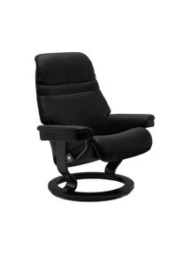 Relaxsessel stressless "Sunrise", schwarz (schwarz batick), B:75cm H:100cm T:73cm, Leder BATICK: BATICK ist ein leicht korrigiertes, durchgef&auml;rbtes und genarbtes M&ouml;belleder, bei dem die meisten Unebenheiten und Spuren in der Regel entfernt wurden.;Leder PALOMA: PALOMA ist ein durchgef&auml;rbtes Semianilin-M&ouml;belleder mit nat&uuml;rlicher Narbung.;ROHLEDER Stoff Q2 FARON: Ein fester zuverl&auml;ssiger Boucl&eacute; mit 