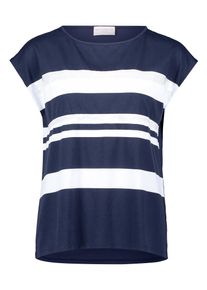 Rundhalsshirt Betty Barclay "Casual-Shirt mit Ringel", Damen, Gr. 38, blau (dunkelblau, wei&szlig;), Obermaterial: 100% Baumwolle CO., Shirts Rundhalsshirt