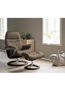 Relaxsessel stressless "Sunrise", braun (mole batick), B:83cm H:105cm T:74cm, Leder BATICK: BATICK ist ein leicht korrigiertes, durchgef&auml;rbtes und genarbtes M&ouml;belleder, bei dem die meisten Unebenheiten und Spuren in der Regel entfernt wurden.;Leder PALOMA: PALOMA ist ein durchgef&auml;rbtes Semianilin-M&ouml;belleder mit nat&uuml;rlicher Narbung.;ROHLEDER Stoff Q2 FARON: Ein fester zuverl&auml;ssiger Boucl&eacute; mit einem