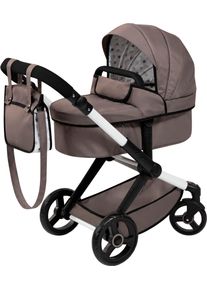 Kombi-Puppenwagen BAYER "Xeo, braun", braun, Puppenwagen, KinderB:37cm H:73cm T:68cm, Kunststoff, Metall, Stoff, Kombi-Puppenwagen, B:37cm H:73cm T:68cm