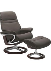 Relaxsessel stressless "Sunrise", grau (metal grau paloma), B:83cm H:105cm T:74cm, Leder BATICK: BATICK ist ein leicht korrigiertes, durchgef&auml;rbtes und genarbtes M&ouml;belleder, bei dem die meisten Unebenheiten und Spuren in der Regel entfernt wurden.;Leder PALOMA: PALOMA ist ein durchgef&auml;rbtes Semianilin-M&ouml;belleder mit nat&uuml;rlicher Narbung.;ROHLEDER Stoff Q2 FARON: Ein fester zuverl&auml;ssiger Boucl&eacute; mit 