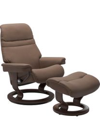 Relaxsessel stressless "Sunrise", braun (mole batick), B:79cm H:103cm T:73cm, Leder BATICK: BATICK ist ein leicht korrigiertes, durchgef&auml;rbtes und genarbtes M&ouml;belleder, bei dem die meisten Unebenheiten und Spuren in der Regel entfernt wurden.;Leder PALOMA: PALOMA ist ein durchgef&auml;rbtes Semianilin-M&ouml;belleder mit nat&uuml;rlicher Narbung.;ROHLEDER Stoff Q2 FARON: Ein fester zuverl&auml;ssiger Boucl&eacute; mit einem