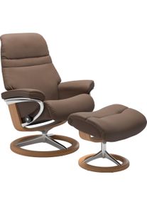 Relaxsessel stressless "Sunrise", braun (mole batick), B:79cm H:103cm T:73cm, Leder BATICK: BATICK ist ein leicht korrigiertes, durchgef&auml;rbtes und genarbtes M&ouml;belleder, bei dem die meisten Unebenheiten und Spuren in der Regel entfernt wurden.;Leder PALOMA: PALOMA ist ein durchgef&auml;rbtes Semianilin-M&ouml;belleder mit nat&uuml;rlicher Narbung.;ROHLEDER Stoff Q2 FARON: Ein fester zuverl&auml;ssiger Boucl&eacute; mit einem