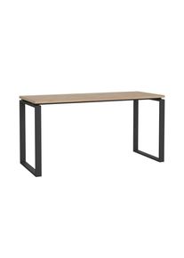 P & B Schreibtisch, Eichefarben, Holzwerkstoff, Holzoptik, rechteckig, Kufe, 60x75.6x150 cm, B&uuml;rom&ouml;bel, Schreibtische, Schreibtische