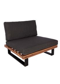 MCW LOUNGE-SESSEL Schwarz, Dunkelbraun, Grau
