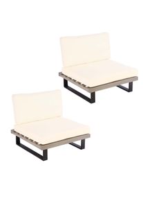 MCW LOUNGE-SESSEL Schwarz, Grau, Cremewei&szlig;