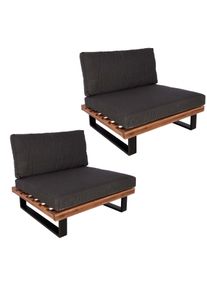 MCW LOUNGE-SESSEL Schwarz, Braun, Anthrazit