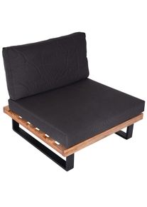 MCW LOUNGE-SESSEL Schwarz, Braun, Grau