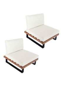 MCW LOUNGE-SESSEL Schwarz, Beige, Cremewei&szlig;