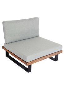 MCW LOUNGE-SESSEL Schwarz, Braun, Hellgrau