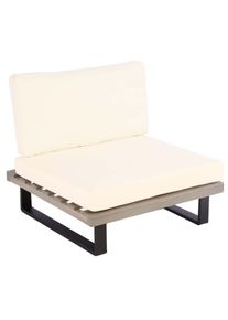 MCW LOUNGE-SESSEL Schwarz, Grau, Cremewei&szlig;