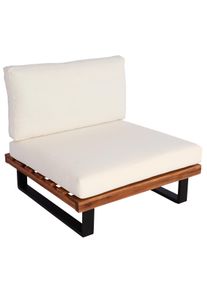 MCW LOUNGE-SESSEL Schwarz, Dunkelbraun, Cremewei&szlig;
