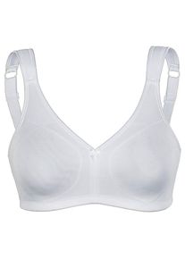 Sassa Mode Sport-BH SASSA "Sport BH ohne B&uuml;gel SPORTS BRAS", Damen, Gr. 95, Cup D, wei&szlig;, Stoff, Obermaterial: 82% Polyamid PA. 18% Elasthan EL., BHs Sport-BH