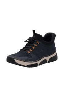 Slip-On Sneaker Rieker "Ready2GO", Damen, Gr. 42, schwarz (nachtblau, schwarz), Nubuklederimitat, Textil, Schuhe Slip-On Sneaker, Freizeitsneaker, Halbschuh, Schlupfschuh mit Schnellverschluss