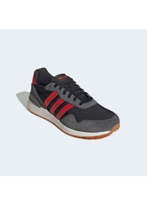 Sneaker adidas Sportswear "RUN 60S 4.0", Herren, Gr. 47, core schwarz, better scarlet, carbon, Leder, Textil, Schuhe Sneaker