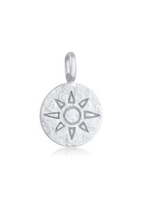 Medallionanh&auml;nger Elli "Anh&auml;nger Sun Elli 925 Silber" Gr. 18, silber, Schmuckanh&auml;nger, Damen, Silber 925 (Sterlingsilber), Medallionanh&auml;nger