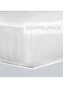 Bettlaken Florella "EXCELLENT Jersey Elastan, 92% Baumwolle", wei&szlig;, B:100cm L:220cm, Jersey, Obermaterial: 92% Baumwolle CO. 8% Elasthan EL., Bettlaken, Bettlaken