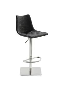 Livetastic , Schwarz , Holz, Metall, Textil , Buche , Schichtholz , 43x85-110x50 cm , Sitzfl&auml;che 360&deg; drehbar, abwischbar , Esszimmer, Barm&ouml;bel, Barhocker