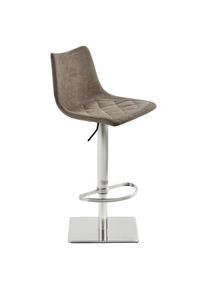 Livetastic , Schlammfarben , Holz, Metall, Textil , Buche , Schichtholz , 43x85-110x50 cm , Sitzfl&auml;che 360&deg; drehbar, abwischbar , Esszimmer, Barm&ouml;bel, Barhocker