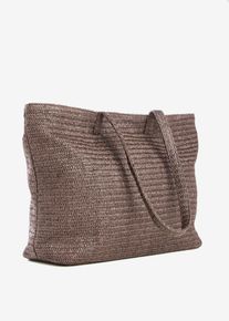 bonprix Femei Geantă shopper din paie, maro, onesize