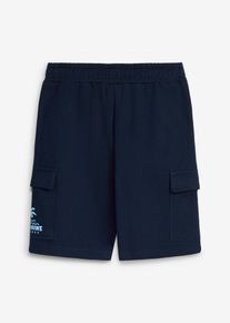 Trik&aring;shorts i cargomodell av ekologisk bomull - bl&aring; - storlek 116 - bonprix