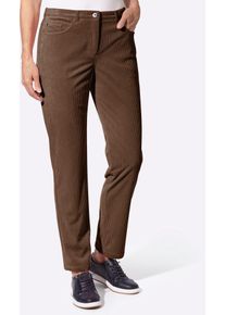 Cordhose Casual Looks, Damen, Gr. 25, Kurzgr&ouml;&szlig;en, braun, 100% Polyester, unifarben, Hosen Cordhose
