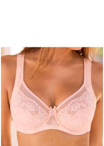 Entlastungs-BH Nuance, Damen, Gr. 95, Cup F, rosa, Spitze, Obermaterial: 85% Polyamid, 15% Elasthan, BHs Entlastungs-BH, mit B&uuml;gel und breiten Tr&auml;gern f&uuml;r einen optimalen Komfort
