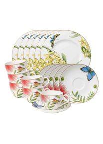 Villeroy & Boch Geschirr-Set VILLEROY & BOCH "Kaffeeservice Amazonia Anmut 18er Set bunt", bunt, 18, Porzellan, Geschirr-Sets, Geschirr-Set, Sp&uuml;lmaschinenfest
