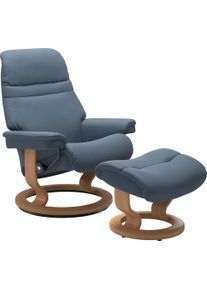 Relaxsessel stressless "Sunrise", blau (sparrow blau paloma), B:75cm H:100cm T:73cm, Leder BATICK: BATICK ist ein leicht korrigiertes, durchgef&auml;rbtes und genarbtes M&ouml;belleder, bei dem die meisten Unebenheiten und Spuren in der Regel entfernt wurden.;Leder PALOMA: PALOMA ist ein durchgef&auml;rbtes Semianilin-M&ouml;belleder mit nat&uuml;rlicher Narbung.;ROHLEDER Stoff Q2 FARON: Ein fester zuverl&auml;ssiger Boucl&eacute; mi