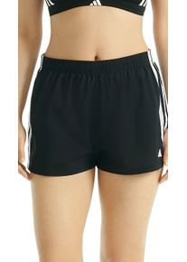 Webshorts adidas Sportswear "Sport Active Essentials Cotton 3 Stripes", Damen, Gr. XS, N-Gr, 000, schwarz, Web, Obermaterial: 100% Baumwolle, weit kurz, Hosen Webshorts, &uuml;berzogener, elastischer Bund, Pure Cotton, weites Bein, atmungsaktiv