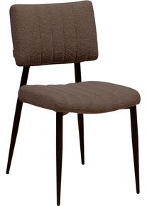 Esszimmerstuhl OMG DESIGN "Dirk", grau (mouse, schwarz, mouse), B:46cm H:85cm T:62cm, St&uuml;hle, Esszimmerstuhl, moderner Boucle Bezug, bequem gepolstert