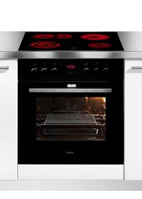 Amica Elektro-Herd-Set "EHC 933 333 S", Energieeffizienz: A, schwarzglas, Herdsets, Sicher kochen, bester &Uuml;berblick &ndash; Reinigung im Handumdrehen, Elektro-Herd-Set