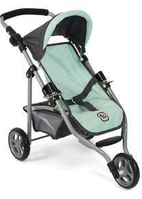 Bayer Chic 2000 Puppenbuggy CHIC2000 "Jogging-Buggy Lola", gr&uuml;n (grau, mint), Puppenwagen, KinderB:33cm H:57cm T:70cm, Kunststoff, Metall, Stoff, Puppenbuggy, mit klappbarem Verdeck, B:33cm H:57cm T:70cm