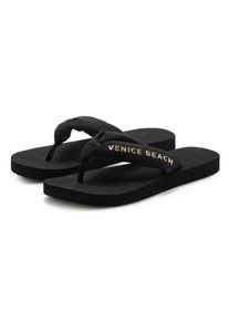 Badezehentrenner Venice Beach "Badeschuhe, Badelatsche, Flip Flop, Sandale, Pantolette, Sommerschuhe", Damen, Gr. 42, schwarz, Obermaterial: 100% Textilmaterial. Decksohle: 100% Synthetik. Futter: 100% Textilmaterial. Laufsohle: 100% Synthetik, unifarben, Basic, Schuhe Badezehentrenner, NEU Zehentrenner mit wasserabweisender und leichter Sohle VEGAN