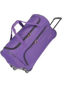 Reisetasche Travelite "Basics Fresh 71 cm Duffle Bag mit Rollen", Damen, Gr. B/H/T: 71cm x 36cm x 35cm, lila, Polyester, Taschen Reisetasche, gro&szlig;e Duffle Bag aus strapazierf&auml;higem Material, ideal als Reisegep&auml;ck