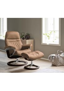 Relaxsessel stressless "Sunrise", braun (latte batick), B:83cm H:105cm T:74cm, Leder BATICK: BATICK ist ein leicht korrigiertes, durchgef&auml;rbtes und genarbtes M&ouml;belleder, bei dem die meisten Unebenheiten und Spuren in der Regel entfernt wurden.;Leder PALOMA: PALOMA ist ein durchgef&auml;rbtes Semianilin-M&ouml;belleder mit nat&uuml;rlicher Narbung.;ROHLEDER Stoff Q2 FARON: Ein fester zuverl&auml;ssiger Boucl&eacute; mit eine