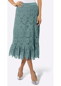 CR&Eacute;ATION L Jerseyrock CREATION L, Damen, Gr. 52, jade, 100% Polyester, unifarben, wadenlang, R&ouml;cke Jerseyrock
