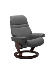 Relaxsessel stressless "Sunrise", grau (grau batick), B:75cm H:100cm T:73cm, Leder BATICK: BATICK ist ein leicht korrigiertes, durchgef&auml;rbtes und genarbtes M&ouml;belleder, bei dem die meisten Unebenheiten und Spuren in der Regel entfernt wurden.;Leder PALOMA: PALOMA ist ein durchgef&auml;rbtes Semianilin-M&ouml;belleder mit nat&uuml;rlicher Narbung.;ROHLEDER Stoff Q2 FARON: Ein fester zuverl&auml;ssiger Boucl&eacute; mit einem 