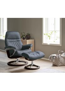 Relaxsessel stressless "Sunrise", blau (atlantic blau batick), B:83cm H:105cm T:74cm, Leder BATICK: BATICK ist ein leicht korrigiertes, durchgef&auml;rbtes und genarbtes M&ouml;belleder, bei dem die meisten Unebenheiten und Spuren in der Regel entfernt wurden.;Leder PALOMA: PALOMA ist ein durchgef&auml;rbtes Semianilin-M&ouml;belleder mit nat&uuml;rlicher Narbung.;ROHLEDER Stoff Q2 FARON: Ein fester zuverl&auml;ssiger Boucl&eacute; m