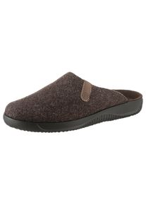Pantoffel Rohde "SOLTAU-H", Herren, Gr. 40, braun (mocca, meliert), Filz, Schuhe Pantoffel, Hausschuh, Schlappen, Clog mit seitlichem Label