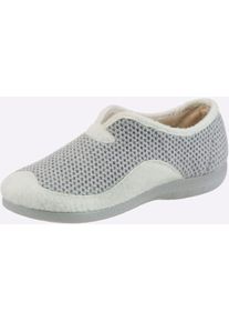 Waldl&auml;ufer Hausschuh WALDL&Auml;UFER, Damen, Gr. 42, grau, Textil, Basic, Schuhe Hausschuh