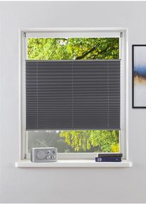 Plissee OTTO HOME "LAHOLM UNI DARK", grau, B:120cm H:130cm, Obermaterial: 100% Polyester, Plissees, Plissee, verdunkelnd, Klemmtr&auml;ger in Unifarben passend zum Plissee -NEUHEIT