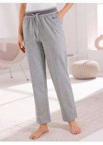 Wellnesshose feel good, Damen, Gr. 26/27, Kurzgr&ouml;&szlig;en, grau, meliert, anthrazit, 50% Baumwolle, 50% Polyester, unifarben, Hosen Wellnesshose